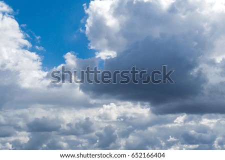 Blue sky with clouds, background, wallpaper.