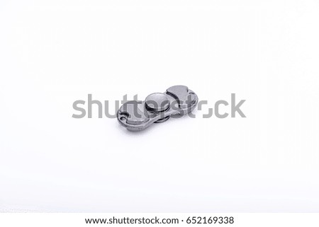Fidget Spinner Steel on white background