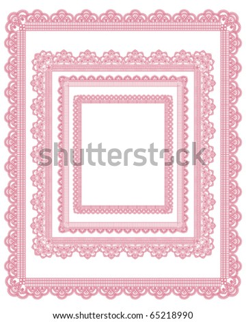 square lace frame set