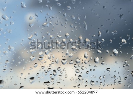 Drops of rain on a window pane
