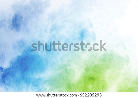color powder explosion on white background.