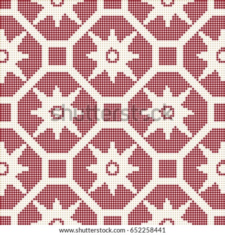 Halftone colorful seamless retro pattern vintage polygon square cross flower