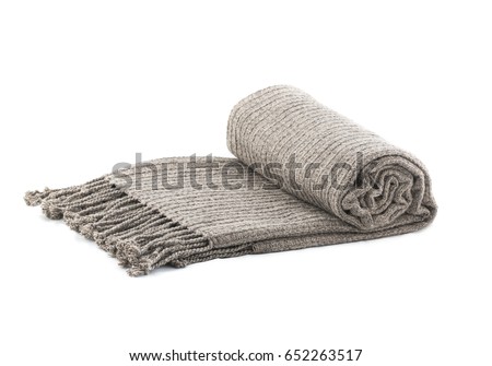 Gray Blanket isolated on white background
