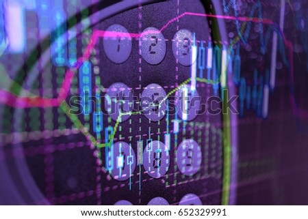 Investment growth concept with price of gold on gold market graph background: Candle stick graph chart of gold market investment trading.