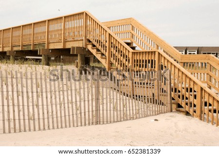 New stairs have been built on fire island to get you over the dunes and into town