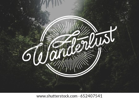 Wanderlust Travel Graphic Pattern Banner Stamp Royalty-Free Stock Photo #652407541