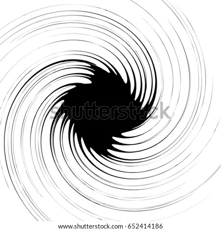 Radial geometric element. Abstract distorted illusration with radiating lines, spokes