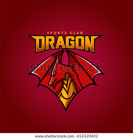 dragon sports team mascot logo