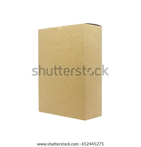 cartoon box isolated on white background. side view