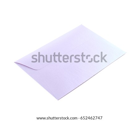 Closed paper envelope isolated over the white background