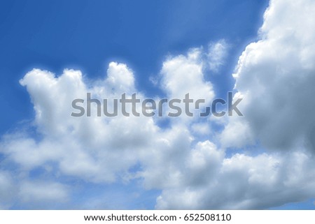 blurred photo. Clouds and blue sky