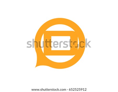 Vector illustration of abstract icons based on the letter O logo

