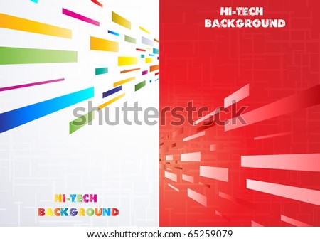 Hi-tech Multi-coloured background. Clip-art