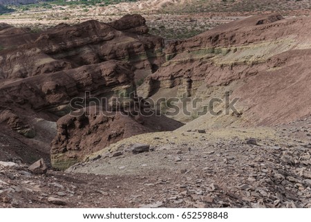 Rocks of the Quebrada in Argentina