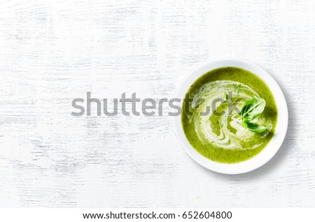 Cream of Green Vegetable Soup (broccoli, zucchini, green beans) 