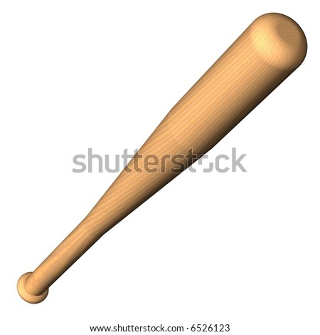 Perfect baseball bat isolated on white