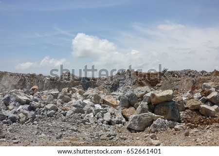 limestone mining, Quarry.