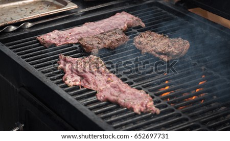 Cook grilled meat
