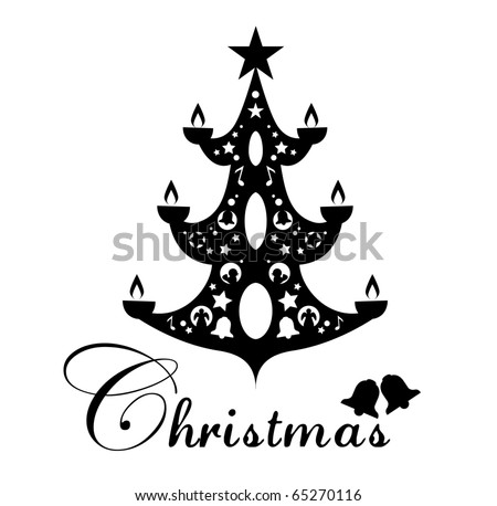 christmas tree chandelier vector graphic ornament