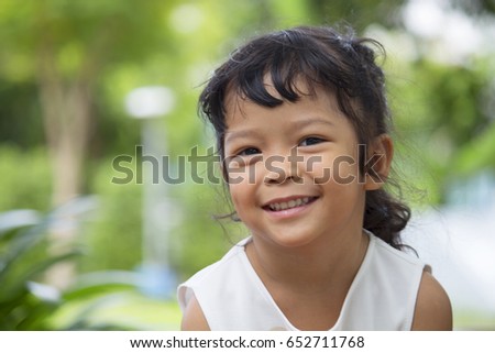 asia little princess smile portrait