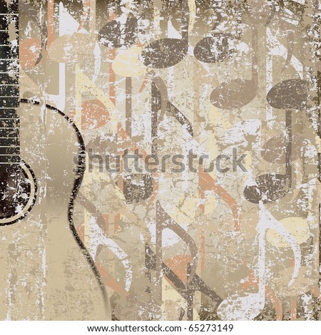 abstract cracked background acoustic guitar