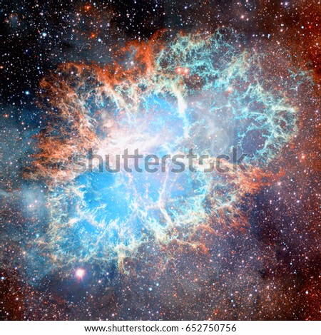 Crab Nebula. Elements of this Image Furnished by NASA.