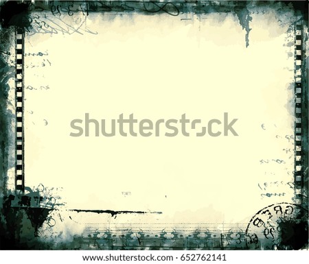 Grunge Frame Or Distressed Texture . Large High Detailed Decorative Vector Vintage Weathered Border. Great Grunge Background Or Retro Design Decor Element For Your Projects.