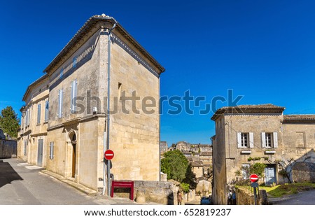 Cityscape of Saint-Emilion town, a UNESCO world heritage site in France