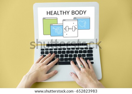 Healthy lifestyle fitness website homepage application 