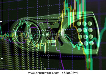 Candle stick graph chart of stock market investment trading. Trading&analysis of Forex graph, Forex trading, Forex market, and Forex education. This is a digital information represent via chart
