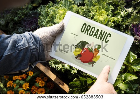 Healthy Eating Food Lifestyle Organic Wellness Word Graphic