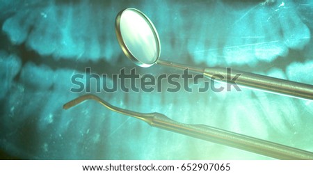 a dental x-ray film isolated on white