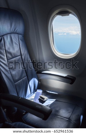 Interiors of new modern airliner