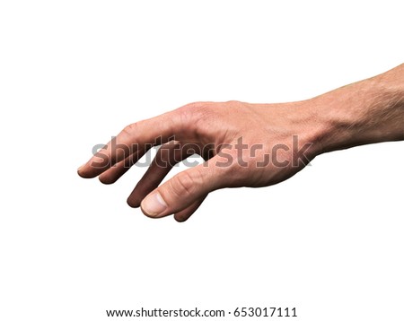 Gentle Touch Hand. Hand gesture signal. Known symbol and sign. Royalty-Free Stock Photo #653017111
