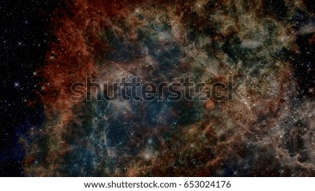 Beautiful nebula in cosmos far away. Elements of this image furnished by NASA.