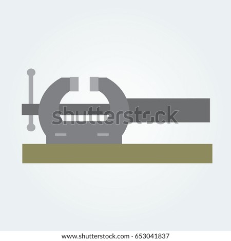 vise clamp vector icon