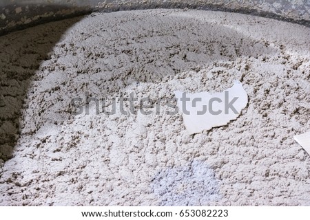 Paper Pulp Material Vat Storage Production Factory Industrial Usage White Water Container Royalty-Free Stock Photo #653082223