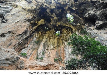The view of a cave