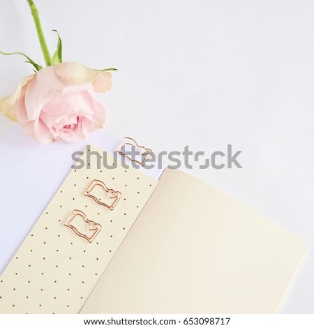 Note book and rose 1
