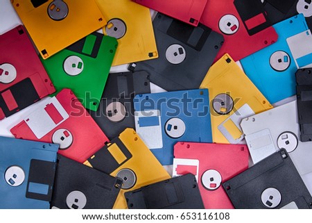 fdd disks background in the different colors 