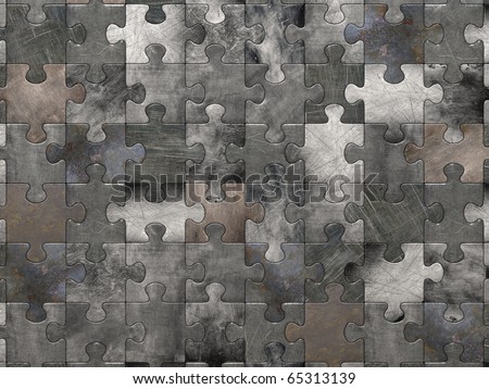 Puzzle-metal wall