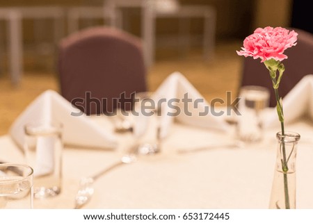 Diners table for the hotel.