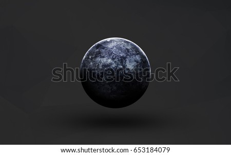 Uranus - High resolution beautiful art presents planets of the solar system. Minimalistic style art on grey background. This image elements furnished by NASA