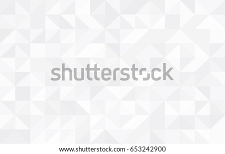 Abstract retro pattern of geometric shapes. White gradient mosaic backdrop. Geometric hipster triangular background, vector Royalty-Free Stock Photo #653242900