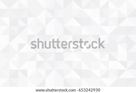 Abstract retro pattern of geometric shapes. White gradient mosaic backdrop. Geometric hipster triangular background, vector Royalty-Free Stock Photo #653242930