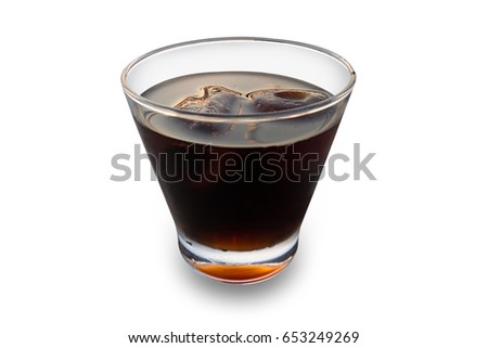 soft drink in the glass isolated on white background