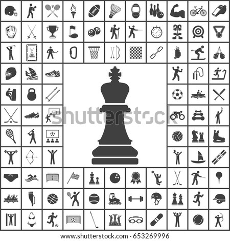 Chess icon. Sport set of icons