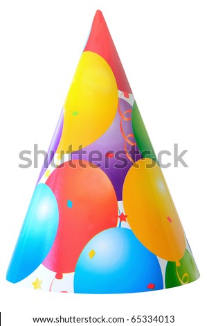 birthday party hat isolated on white