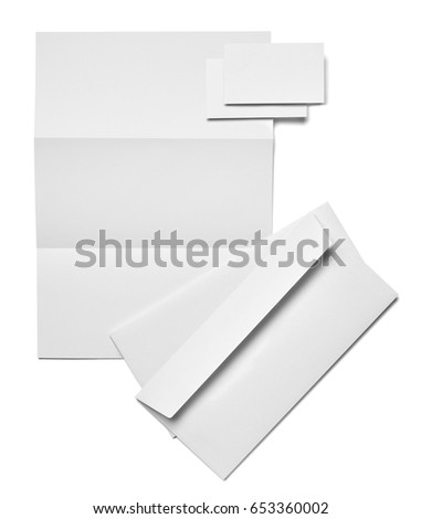 collection of  various white business print, pencil,fold back clip templates on white background. each one is shot separately