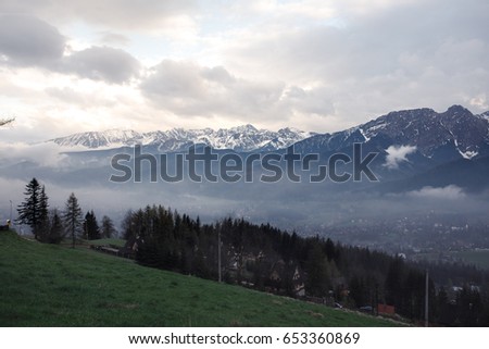 picture of nature, mountains and valley in spring